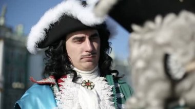 İlk imparatoru Rusya Peter'ı onun sevgili Catherine hugs ben
