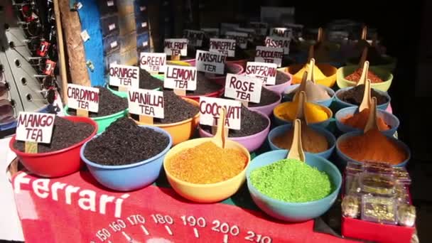 INDIA, GOA - 2012: Tienda de té en la India — Vídeo de stock