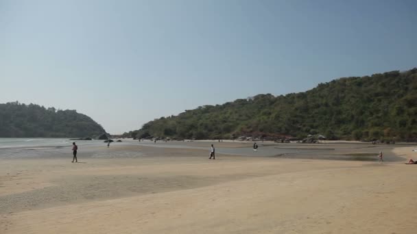 India, Goa - 2012: Uitzicht op het strand Palolem in Goa, India — Stockvideo