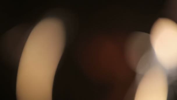 Fireshow spoustu jisker bokeh v noci — Stock video