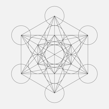 Metatron'ın Cube.Geometric sembolü