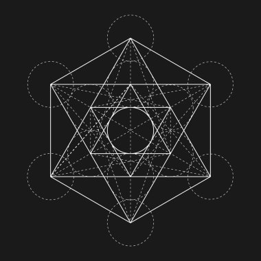 Metatron'ın Cube.Geometric sembolü