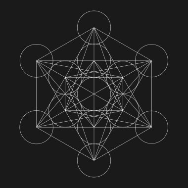 Metatron'ın Cube.Geometric sembolü