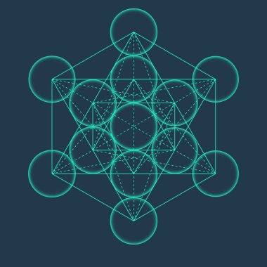 Metatron'ın Cube.Geometric sembolü