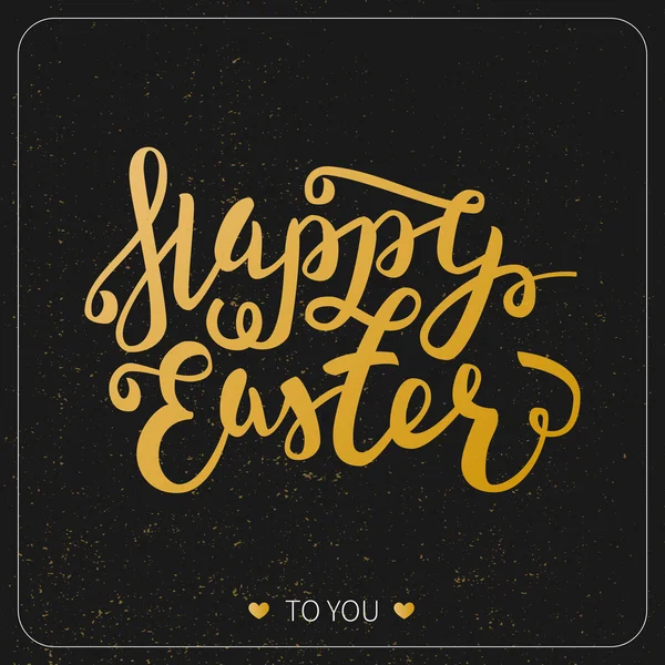 Bonne carte de vœux de Pâques. Étiquette design dessinée à la main — Image vectorielle