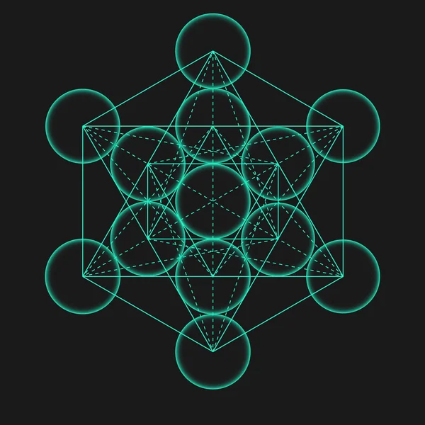 Metatron'ın Cube.Geometric sembolü