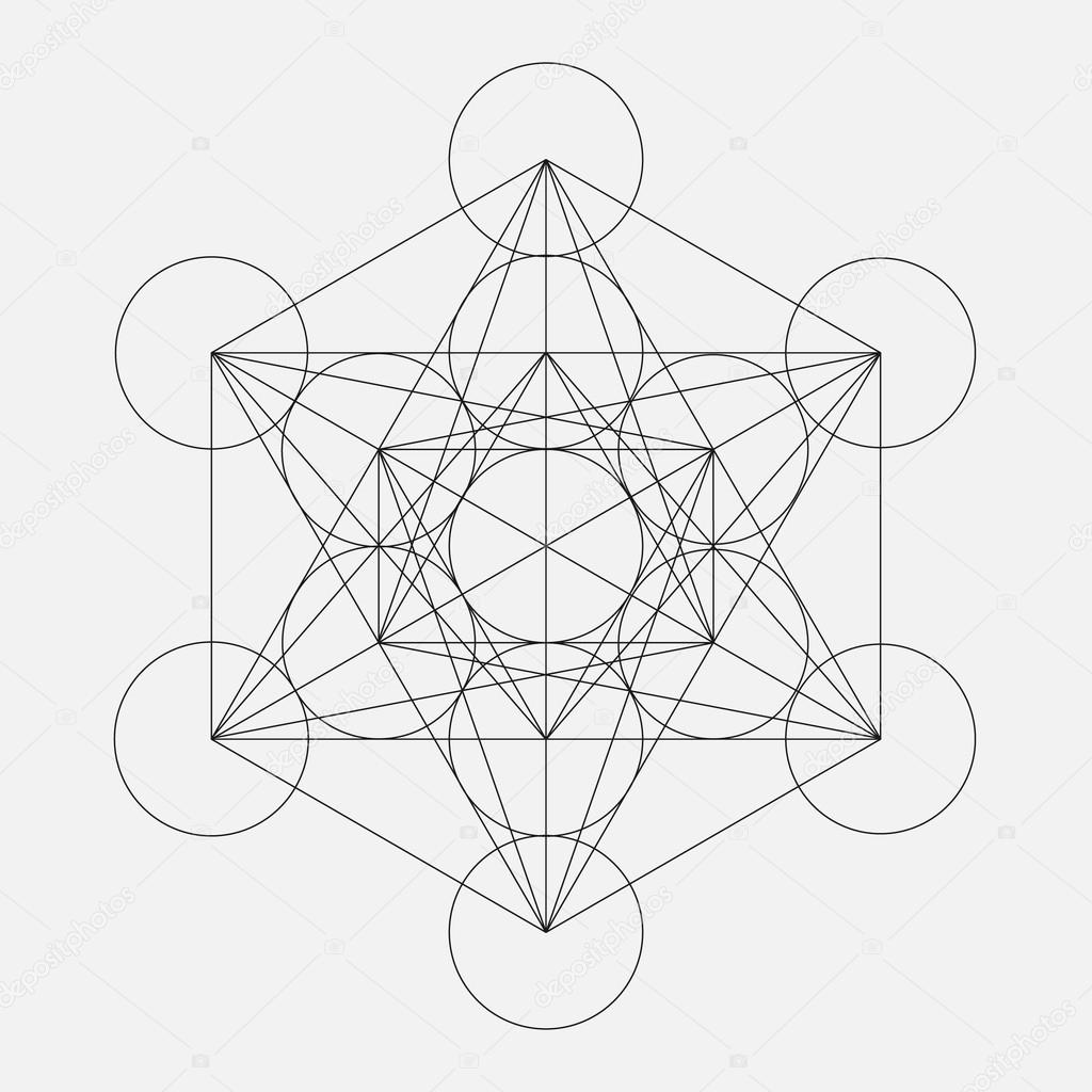 Metatron's Cube.Geometric Symbol
