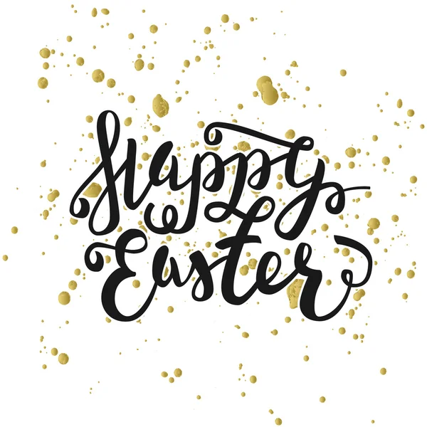 Joyeuse carte de vœux typographique Pâques — Image vectorielle