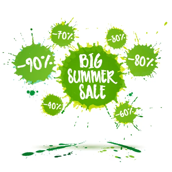 Grote zomer verkoop poster — Stockvector