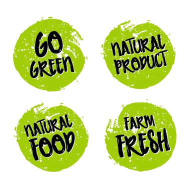 Yeşil Eko simgeler ve biyo işaretleri 