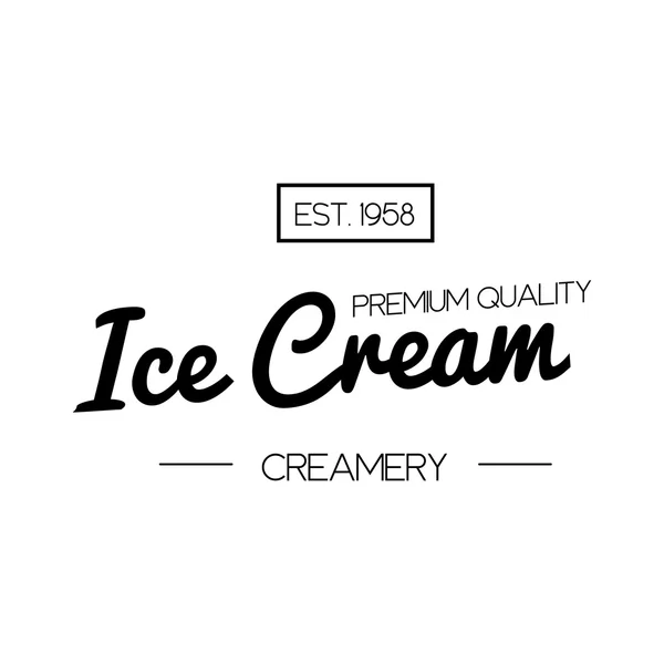 Ice Cream Design Badge och etikett — Stock vektor