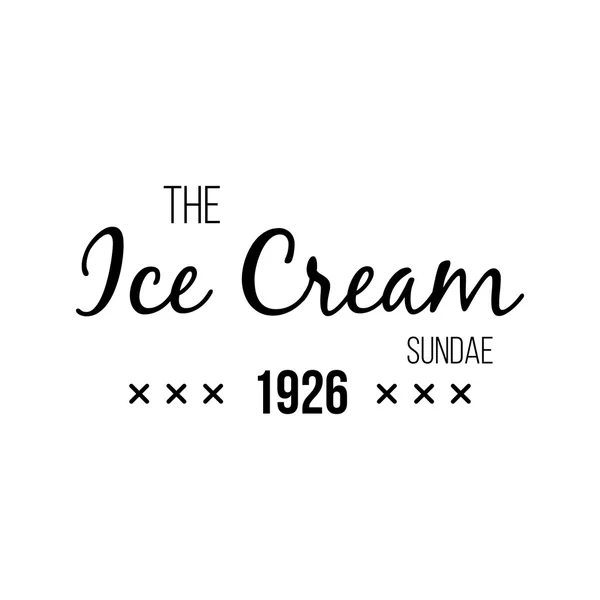 Παγωτό κρέμα σχεδιασμό σήμα και ετικέτα — Διανυσματικό Αρχείο