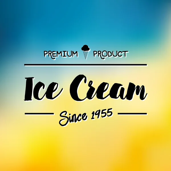 Ice Cream Design odznak a Label — Stockový vektor