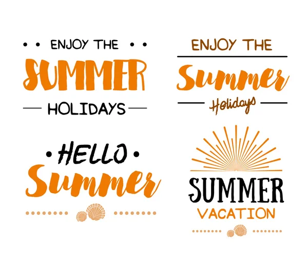 Set of Summer Time logos Templates. — Stock Vector