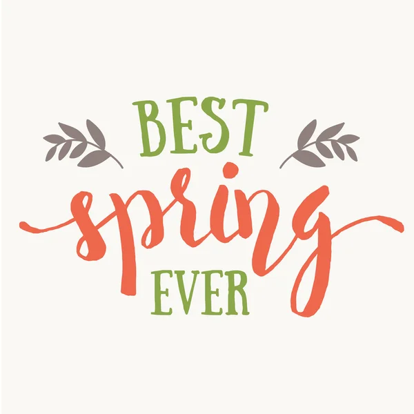 Miglior primavera disegnato a mano — Vettoriale Stock