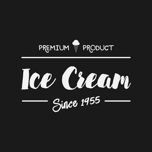 Distintivos e rótulos de design de sorvete . — Vetor de Stock