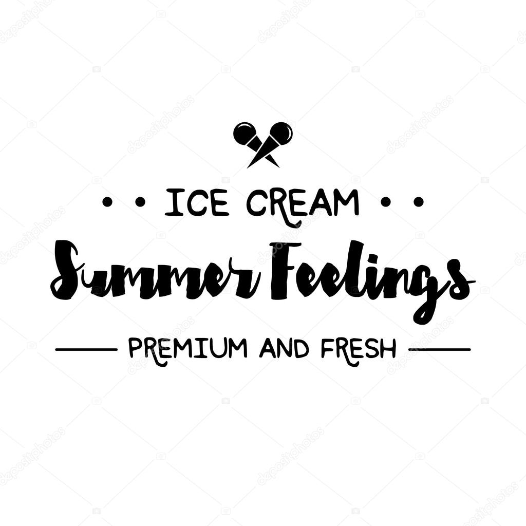 Ice Cream Design Badges and Labels. Vector Illustration. Ice Cream Logo design element. Retro label for Ice Cream Shop. Vintage Emblem Creamery. Ice Cream and Frozen Yogurt Logos. Summer badges.