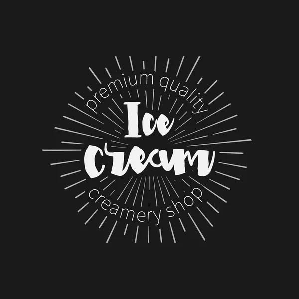 Ice Cream Design odznaky a štítky. — Stockový vektor
