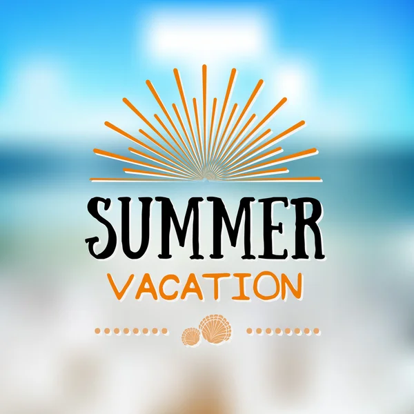 Summer Time logo Template. — Stock Vector