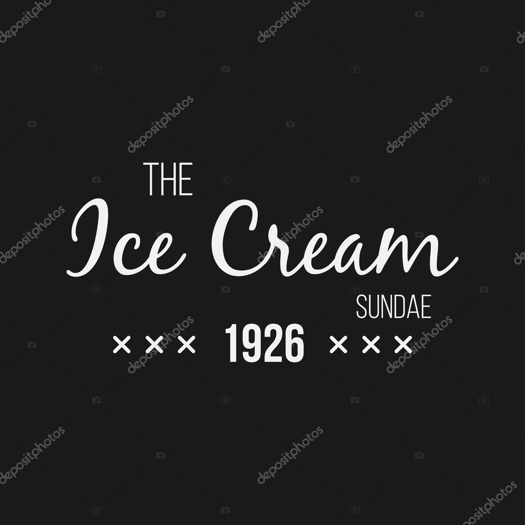 Ice Cream Design Badges and Labels. Vector Illustration. Ice Cream Logo design element. Retro label for Ice Cream Shop. Vintage Emblem Creamery. Ice Cream and Frozen Yogurt Logos. Summer badges.