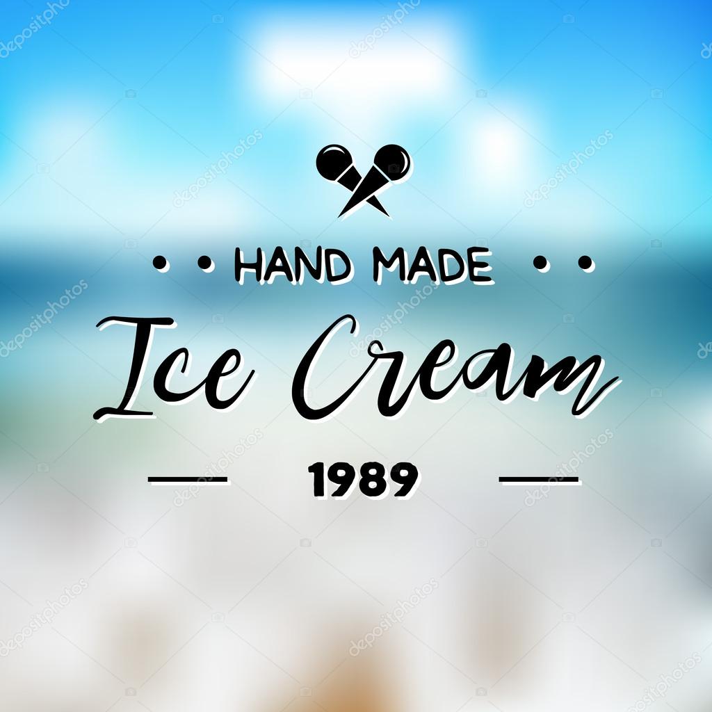 Ice Cream Design Badges and Labels. Vector Illustration. Ice Cream Logo design element. Retro label for Ice Cream Shop. Vintage Emblem Creamery. Ice Cream and Frozen Yogurt Logos. Summer badges.