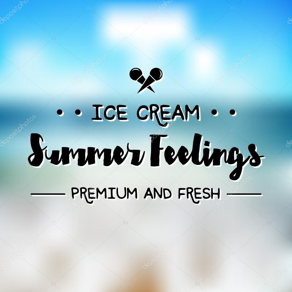 Ice Cream Design Badges and Labels. Vector Illustration. Ice Cream Logo design element. Retro label for Ice Cream Shop. Vintage Emblem Creamery. Ice Cream and Frozen Yogurt Logos. Summer badges.