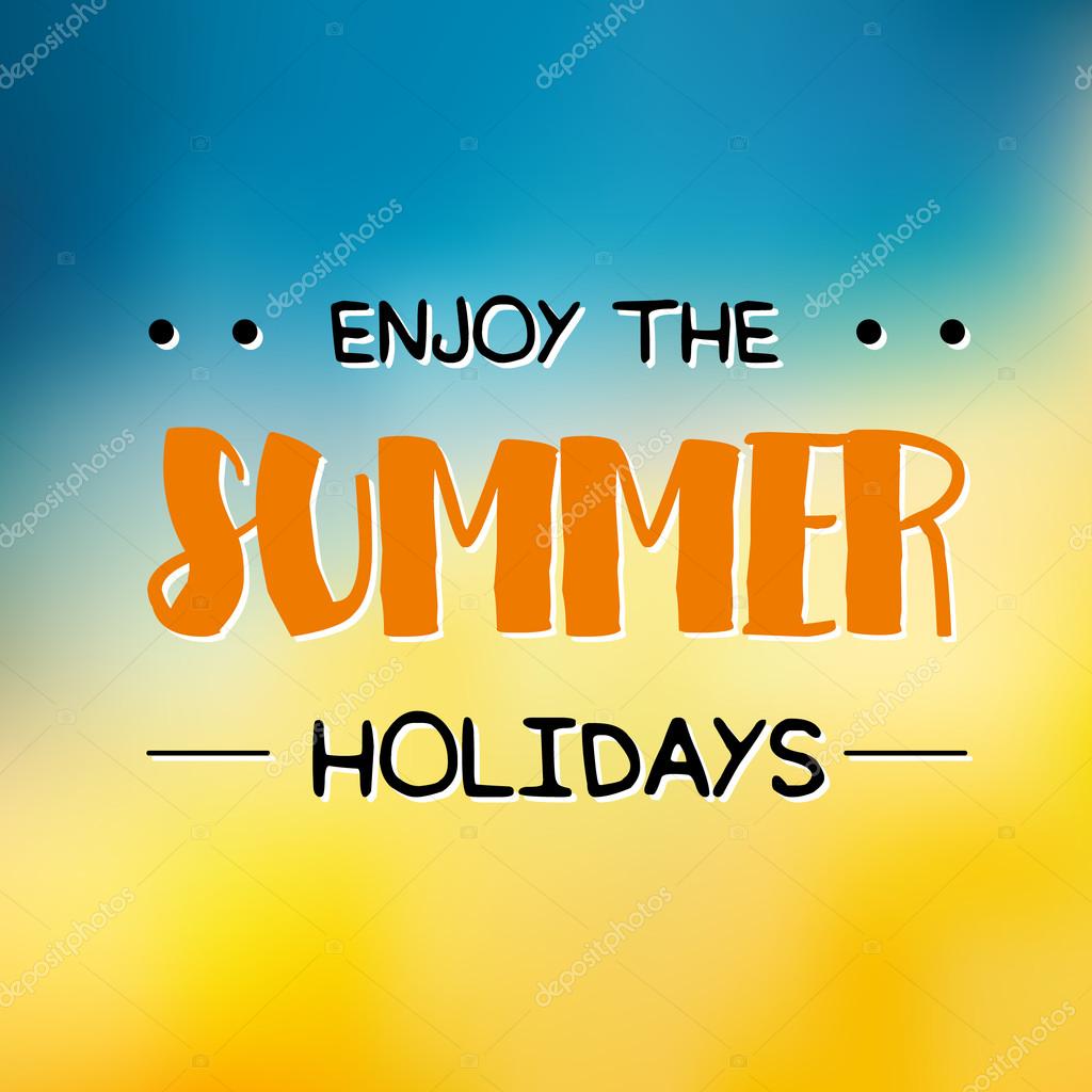 Summer Time logo Template. Vector Typographic Design Label. Summer Holidays lettering. Summer party, Enjoy The Summer, tropical paradise, sea, sunshine, weekend tour, beach vacation, adventure label