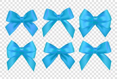 blue Ribbons set clipart