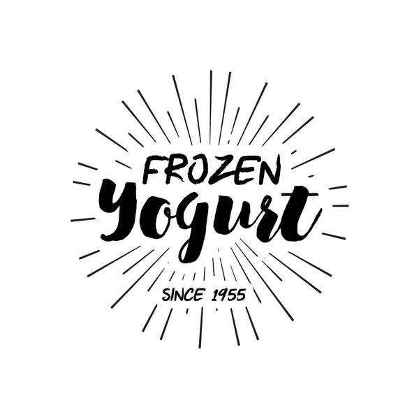冷冻酸奶设计徽章 — 图库矢量图片