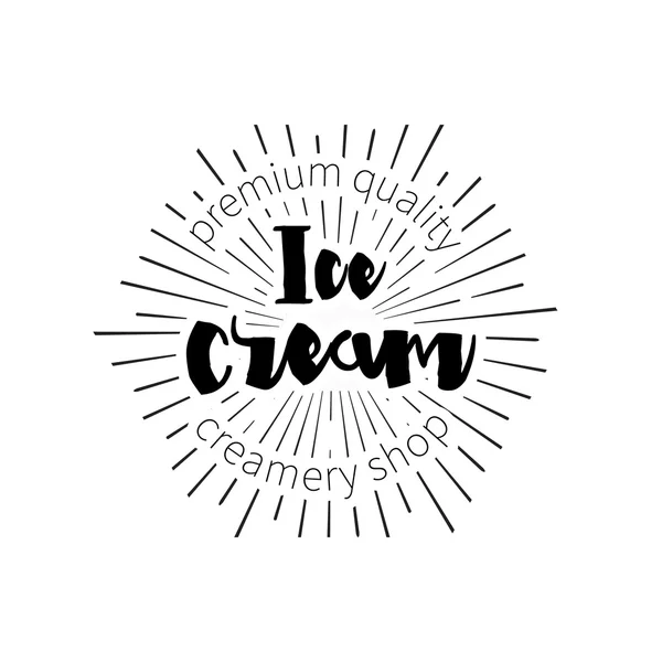 Badge de conception de crème glacée — Image vectorielle