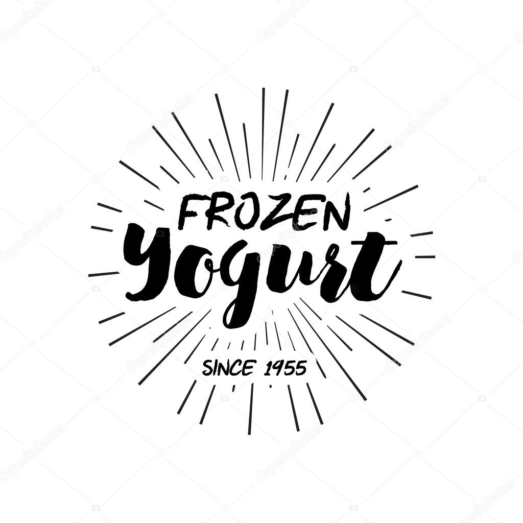 Vector Illustration design of Frozen Yogurt Badge and Label