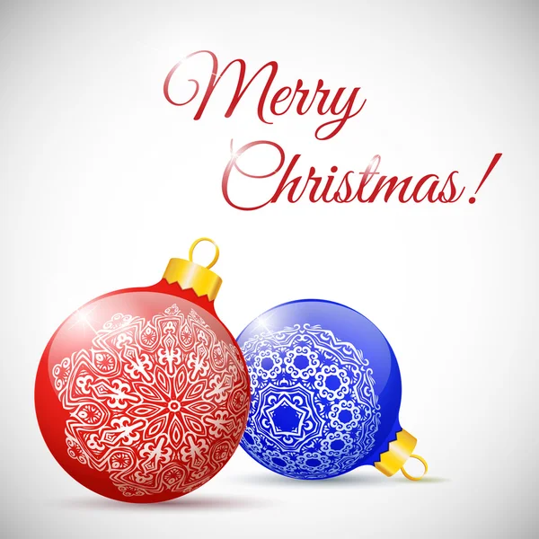 Illustration Boules multicolores de Noël isolées sur fond blanc — Image vectorielle