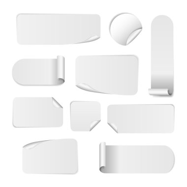 Boş beyaz kağıt etiketleri