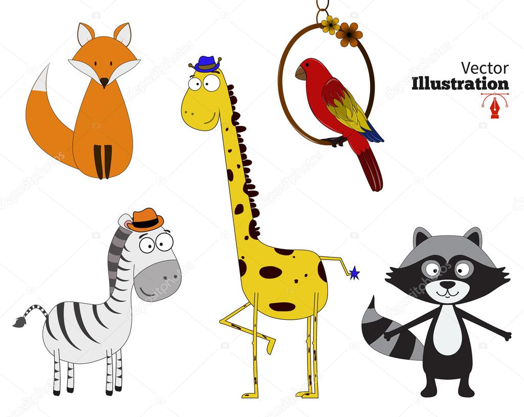 Cute animals set