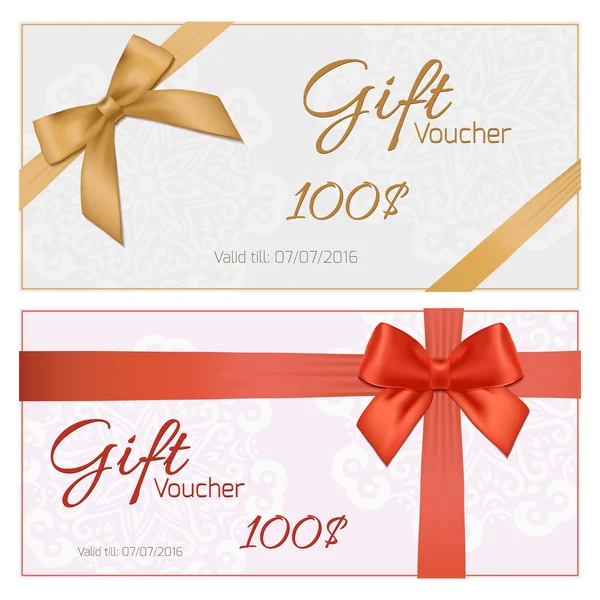 Voucher con motivo floreale — Vettoriale Stock