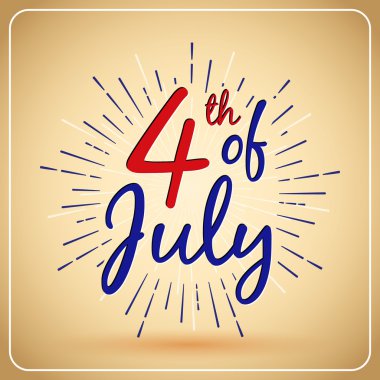 Postcard to the Happy independence day card of USA