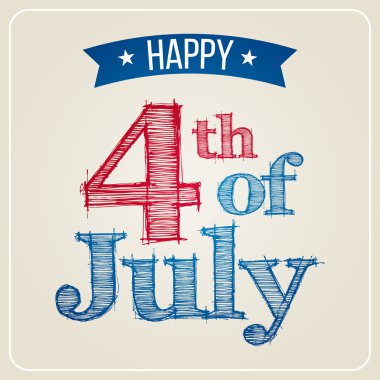 Postcard to the Happy independence day card of USA