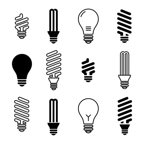 Conjunto de ícones de lâmpadas —  Vetores de Stock