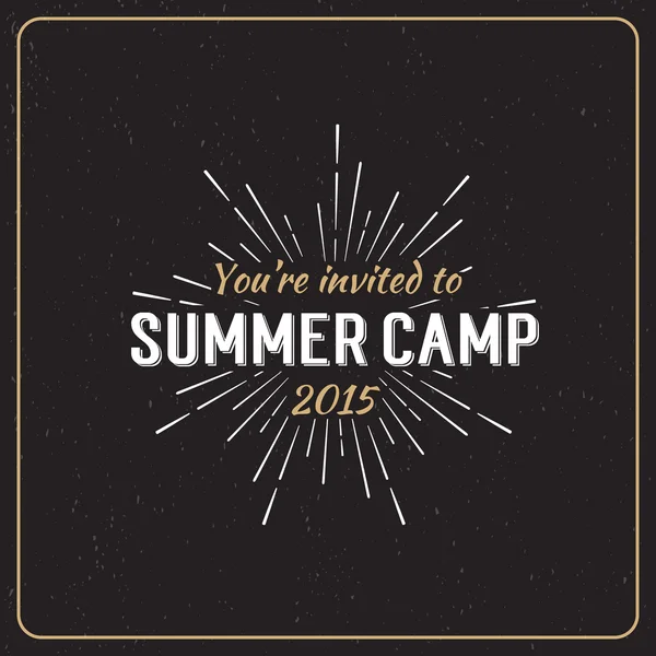 Vintage verão camping fundo — Vetor de Stock