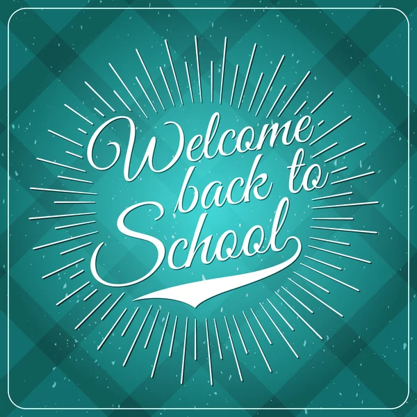 Back to School Typographic background — Stock Vector