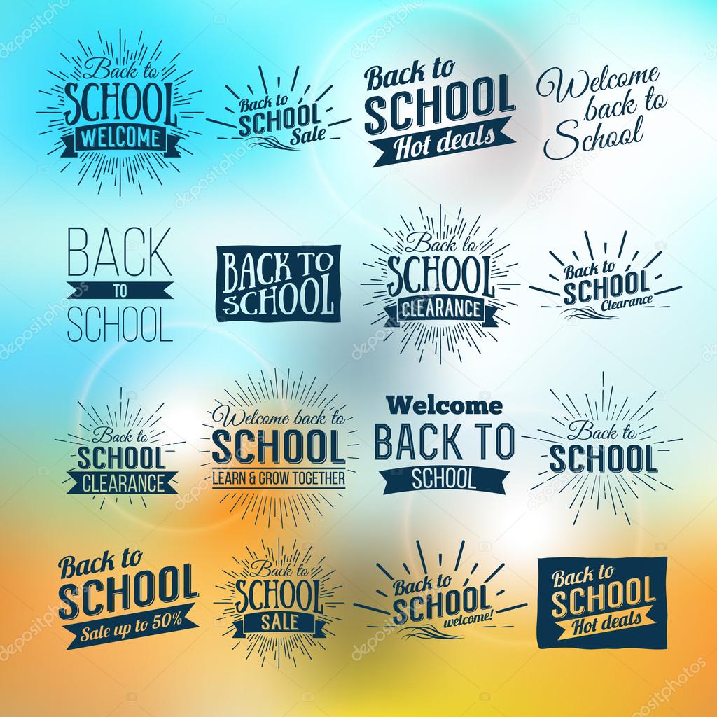Back to School Typographic - Vintage Style Back to School Design Layout In Vector Format