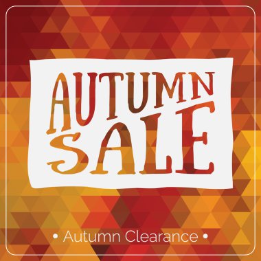 sonbahar satış logolu kart.