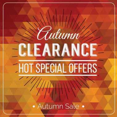 sonbahar satış logolu kart. V