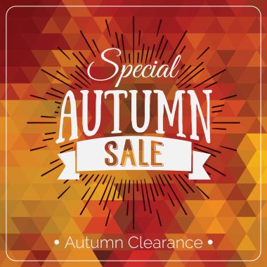 Renkli sonbahar satış logosu.