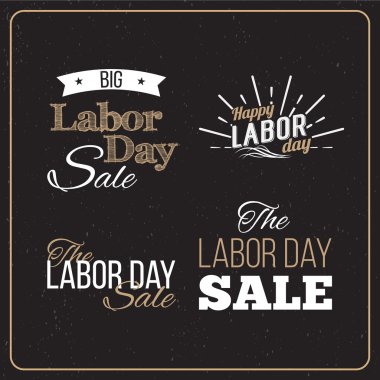 American Labor Day Sale designs set. clipart