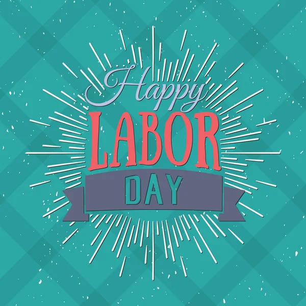 Happy Labor Day  poster. — Stock Vector