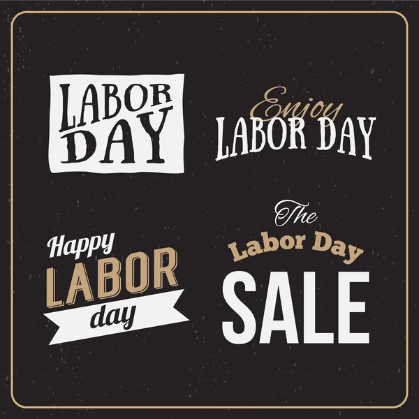 American Labor Day set di disegni . — Vettoriale Stock