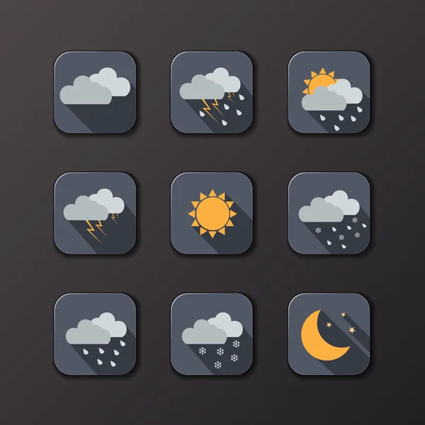 Design icone meteo — Vettoriale Stock