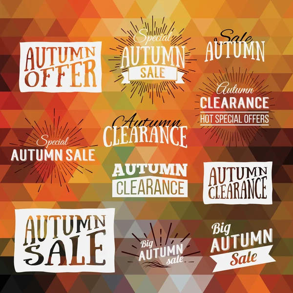 Autumn sale logos — Stockový vektor