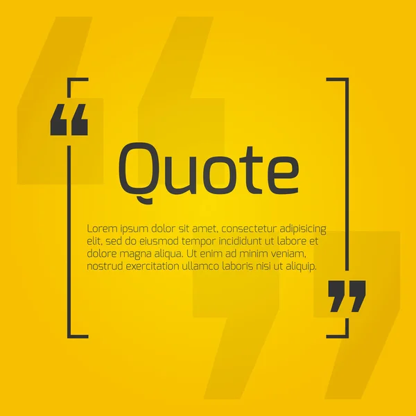 Quote blank with text in square brackets — Stockvector